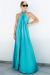 Satin Sling Swing Gown Party Dress Vacation Dresses