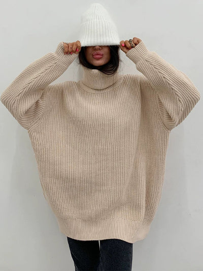 Women's thickened loose autumn and winter turtleneck sweaters