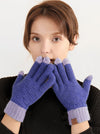 Casual Grid Color Pattern Patchwork Cotton Five Finger Gloves Autumn Winter Warm Accessories