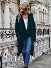 Fashion temperament OL Tongle Big lapel knitted long Trench coats