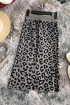 Knit Leopard Print Bodycon Skirt