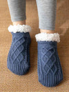Leisure Home Coral Fleece Twist Pattern Floor Socks Pile Socks Autumn Winter Warm Thick Socks
