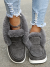 Plus Size Split Joint Furry Boots Warm Shoes (3 colors)