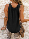 Women's Tank Tops Solid Chest Crossover Sleeveless Tank Top