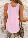Women's Tank Tops Solid Chest Crossover Sleeveless Tank Top