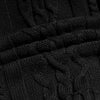Black Sweater Round Neck Jacquard Knit