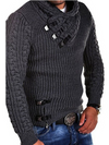 Men's Fashion Long Sleeve Buttoned Sweater