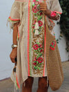 Casual Cotton-Blend Vintage Tribal Dresses