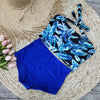 Retro High Waist Floral Vest Bikini Set - Pavacat