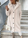 Women's Coats Lapel Single Breasted Long Sleeve Plush Long Coat - Coats - Instastyled | Online Fashion Free Shipping Clothing, Dresses, Tops, Shoes - 24/10/2022 - 40-50 - COA2210241451