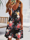 Women's Dresses Loose V-Neck Floral Print Sleeveless Dress - Mini Dresses - Instastyled | Online Fashion Free Shipping Clothing, Dresses, Tops, Shoes - 20-30 - 28/04/2022 - color-black