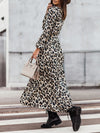Women's Dresses V Neck Strap Leopard Printed Midi Dress - Midi Dresses - Instastyled | Online Fashion Free Shipping Clothing, Dresses, Tops, Shoes - 24/11/2022 - 30-40 - color-green