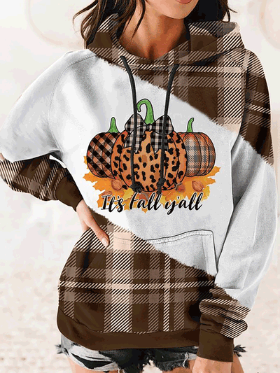 Women's Hoodies Casual Print Pocket Drawstring Hoody - Hoodies - Instastyled | Online Fashion Free Shipping Clothing, Dresses, Tops, Shoes - 15/09/2022 - Color_Black - Color_Coffee