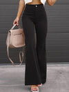 Women's Pants Solid High Waist Micro Flared Casual Pants - Pants - Instastyled | Online Fashion Free Shipping Clothing, Dresses, Tops, Shoes - 17/09/2022 - 30-40 - bottoms